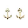 Breloque en gold filled 14 carats, en forme d'ancre, de taille 9x14mm x 1pc
