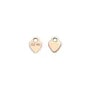 Breloque en gold-filled rosé médaille coeur à graver 3.5x4.5mm x 4pcs