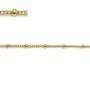 Chaîne 14KGF plat avec boule 1.05x1.9mm x 50cm