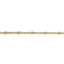 Chaîne 14KGF plat avec boule 1.05x1.9mm x 50cm