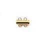Fermoir 2 rangs coulissant 4.3X15mm Gold filled 14carats X1 pc