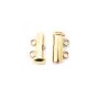 Fermoir 2 rangs coulissant 4.3X15mm Gold filled 14carats X1 pc