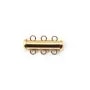 Fermoir 3rangs coulissant 2pcs 4.3x20mm gold filled 14 carats x 1pc