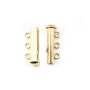 Fermoir 3rangs coulissant 2pcs 4.3x20mm gold filled 14 carats x 1pc