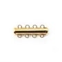 Femoir tube 4 rang coulissant 4.3X26mm Gold Filled 14 carats x 1pc