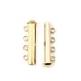 Femoir tube 4 rang coulissant 4.3X26mm Gold Filled 14 carats x 1pc
