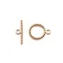 Fermoir Toggle OT Guilloché Gold filled 14 carats 9mm  x 1pc
