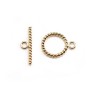 Fermoir Toggle OT Guilloché Gold filled 14 carats 11mm  x 1pc