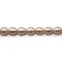 Perles de culture d'eau douce, mauve, olive, 5-7mm x 4pcs