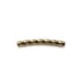 Tube torsadé carré en gold filled 14 carats 15x1.5mm x 2pcs