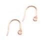 Gold filled rosé 14k crochets d'oreilles 0.8 x 12mm x 2pcs