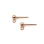 14k rose gold filled round ear studs with jump ring 3mm x 2pcs