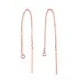 Chainettes d'oreilles rose gold filled 14 carats 0.76 x 80mm x 2pcs