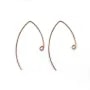 Crochet d'orielle 34mm en gold filled rosé 14 carats x 2pcs