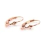 Gold filled rosé 14 carats dormeuse fleur lys x 2pcs