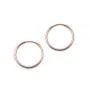 Créoles en gold filled 14 carats  rosé à décorer, 1.25 * 12mm x 2pcs