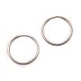 Créoles en gold filled rosé 14 carats à décorer, 1.25 * 20mm x 2pcs