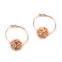 14 carats rose gold filled creole 0.7x15mm x 2pcs