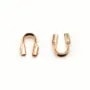 Protection pour fil cablé de 0.31mm, en gold filled rosé 14 carats x 10pcs
