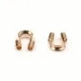 Protection pour fil cablé de 0.31mm, en gold filled rosé 14 carats x 10pcs