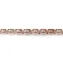 Perles d'eau douce ovales rosé 6-7mm x 40cm