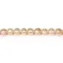 Salmon color baroque freshwater pearls 6-7mm x 20pcs
