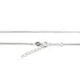 Chain in mesh, round flower, measuring 1.6mm in 925 silver x 40cm