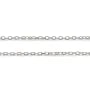 Chaîne maille anneau ovale en Argent 925 rhodié x 40cm