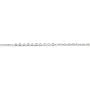 Chaîne argent 925 maille forçat plat 1.3x1.7mm x 50cm