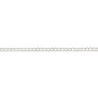 Chaîne argent 925 massif forçat anneau ovale plate 1.6x2.0mm x 50cm