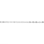 Chaîne argent 925 rhodié forçat losange 1.6x2.6mm  x 50cm