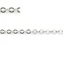 925 sterling silver chain round flat link 3.5mm x 50cm