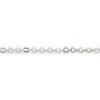 925 sterling silver chain round flat link 2.6mm x 50cm