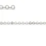 925 sterling silver chain round flat link 2.6mm x 50cm