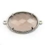 Intercalary in labradorite faceted with 2 holes 10mm x 1pc