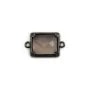 Intercalaire quartz fumé, rectangle 12x14mm, x 1pc
