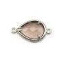 Intercalary in labradorite faceted with 2 holes 10mm x 1pc