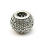 925 sterling silver ball with zirconium 6mm x1pcs