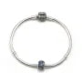 Bracelet en argent 925 serpentine avec zirconium 19cmx2.9mm x 1pc
