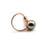 Bague réglable flexible double pour semi percées plaquée "flash or x 1pc