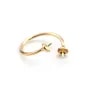 Bague réglable flexible double pour semi percées plaquée "flash or x 1pc