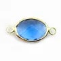 Pierre sertie en verre oval 11x14mm x 1pc