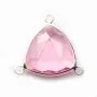 Pierre sertie en verre triangle 18mm x 1pc