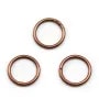Anneaux soudé, forme ronde, en métal, couleur cuivre 1* 10mm environ 50pcs