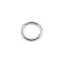 Anneaux soudé, de forme ronde, en métal rhodié, 1 * 10mm environ 50pcs