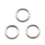 Anneaux soudé, de forme ronde, en métal rhodié, 1 * 10mm environ 50pcs