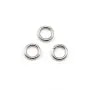 Anneaux ronds soudé en métal argenté 1x6mm x 100pcs