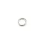 Anneaux ronds soudé en métal argenté 1x7mm x 100pcs