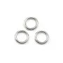 Anneaux ronds soudé en métal argenté 1x7mm x 100pcs
