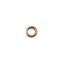 Anneaux soudé, forme ronde, en métal, couleur cuivre 1* 7mm environ 100pcs